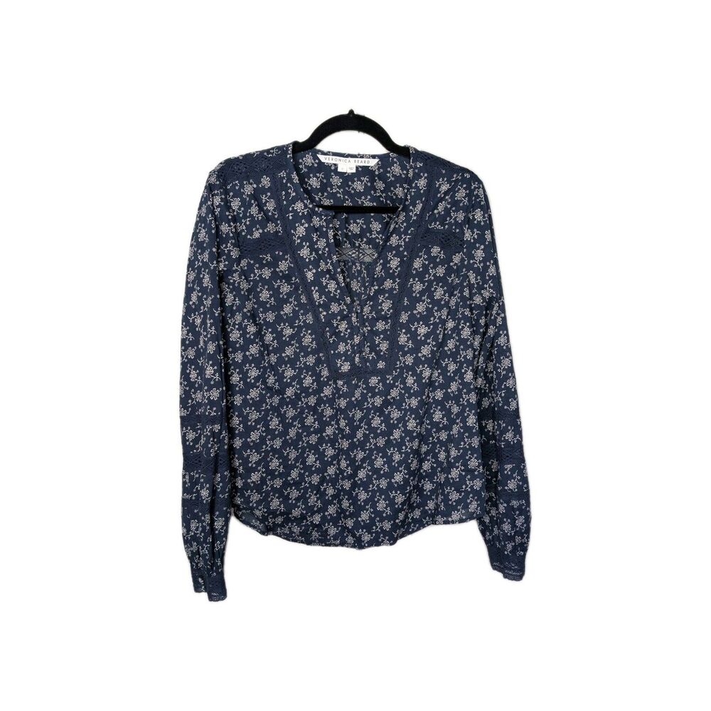 Veronica Beard Kent Floral blouse embroidered sz 10 - Picture 3 of 8